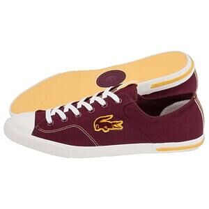 EUC Lacoste Newton Sneakers – Men’s 11.5 | Burgundy & Gold | EUC (Worn Once)